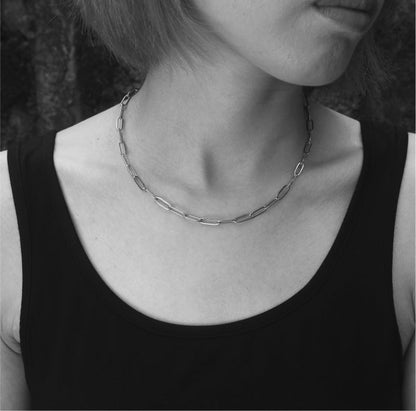 Collier en argent à maillons trombone PALERMO Essential