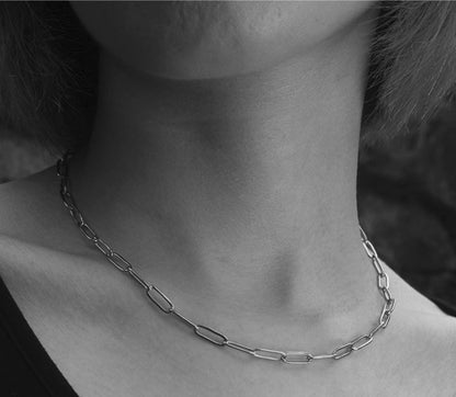 Collier en argent à maillons trombone PALERMO Essential