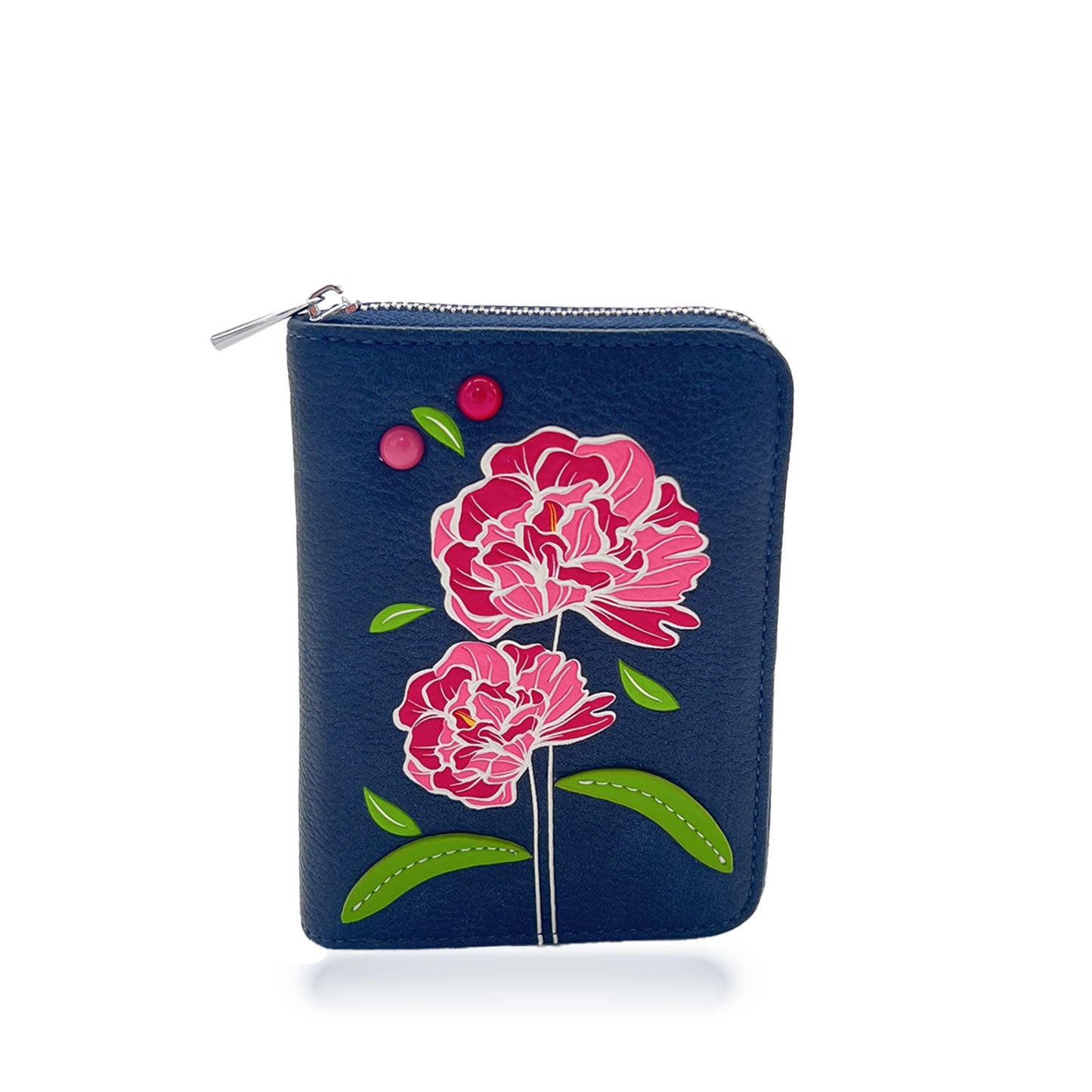 Portefeuille zippé Peony S