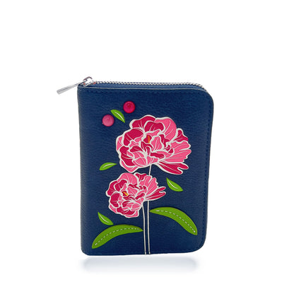 Portefeuille zippé Peony S