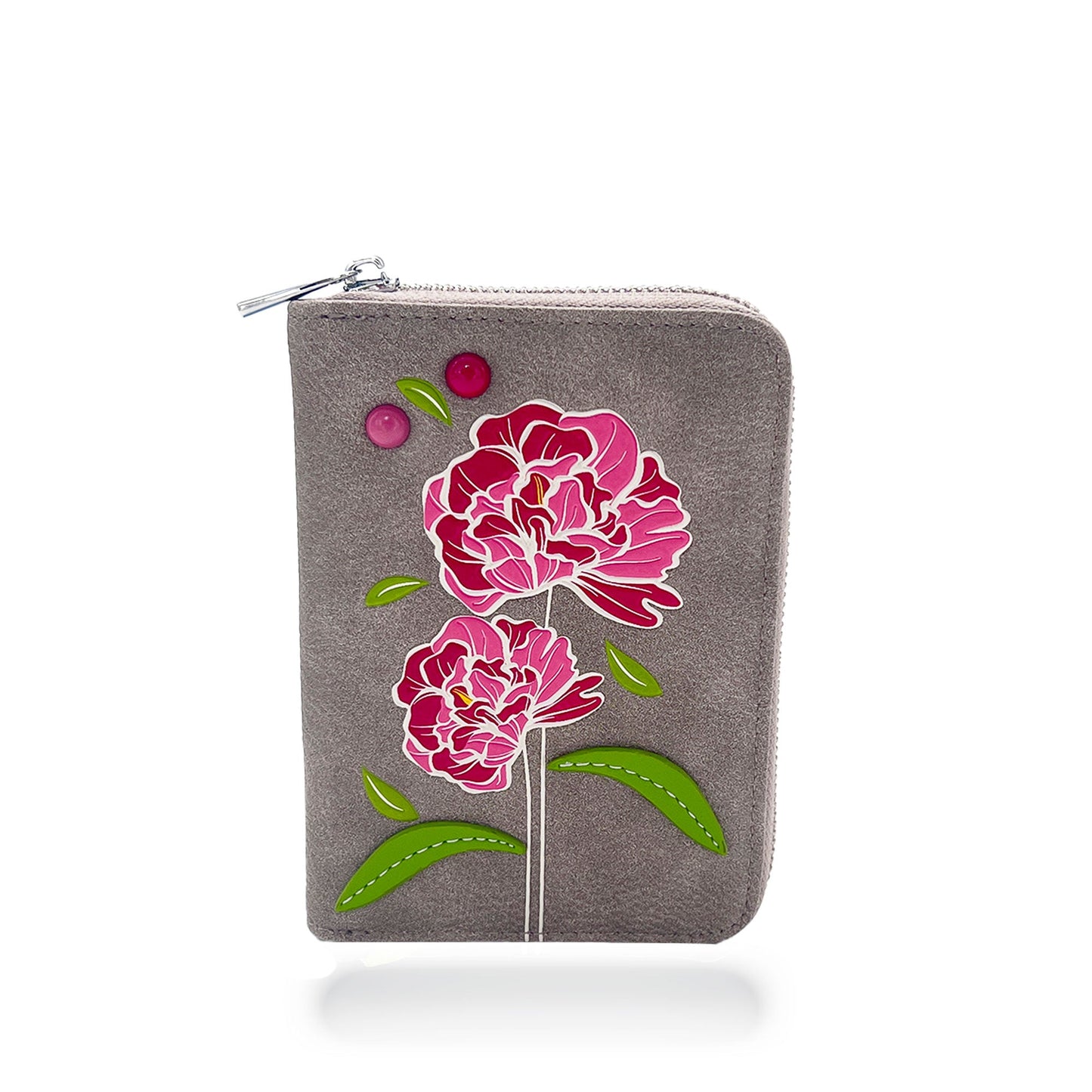 Portefeuille zippé Peony S