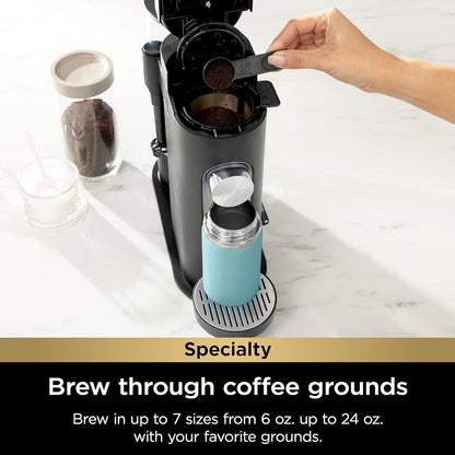 NINJA PB051CCO Pod & Grounds Specialty Single-Serve Coffee Maker - Factory serviced with Home Essentials warranty