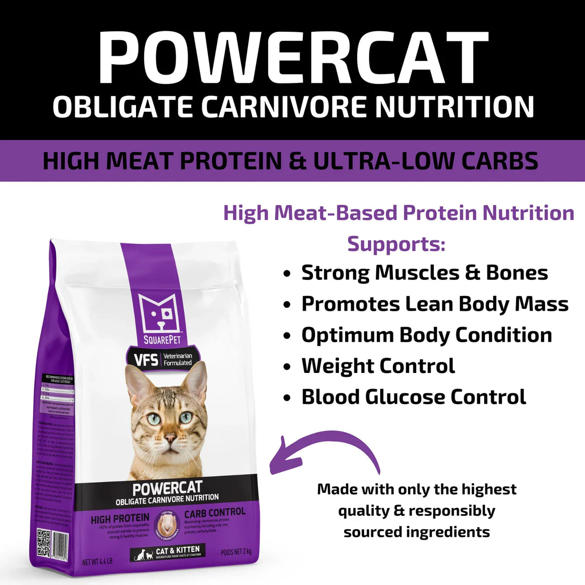 SquarePet - Feline Turkey & Chicken Dry Cat Food