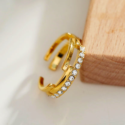 PEDRA : Bague parallèle en zircone multicouche