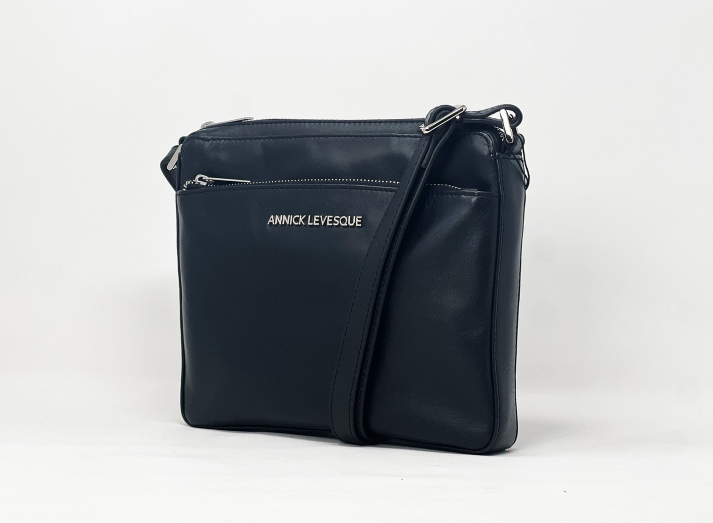 Sac à bandoulière en cuir noir | Gisèle petit - PRÉCOMMANDE