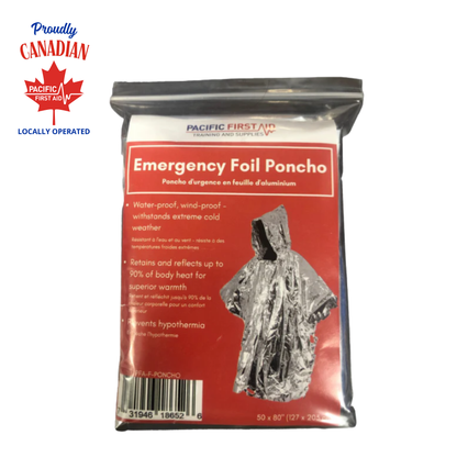 Poncho de survie en aluminium