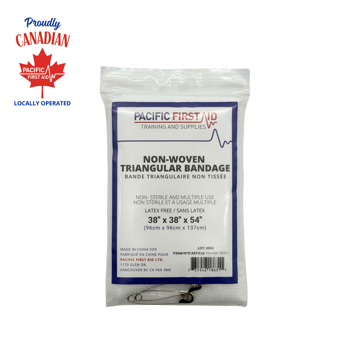 Bandage triangulaire non tissé