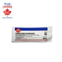 Pansement compressif avec attaches en gaze
