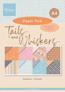Marianne Design Bloc de papiers A4 - Tails & Whiskers