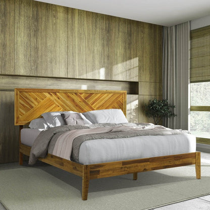 Cadre de lit plateforme en bois Sierra Deluxe