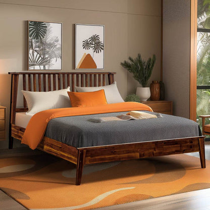 Cadre de lit en bois massif Kaylin