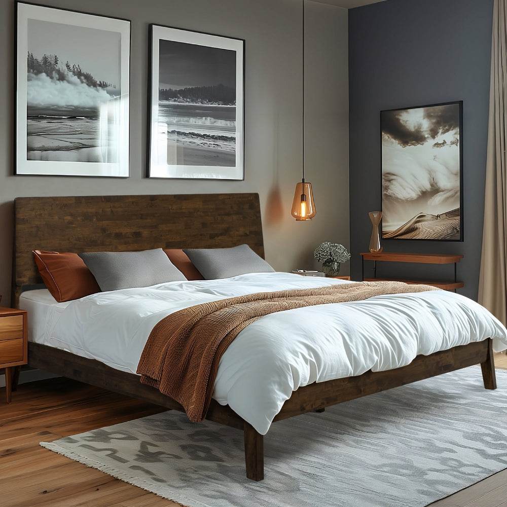 Cadre de lit plateforme en bois Serenity Deluxe