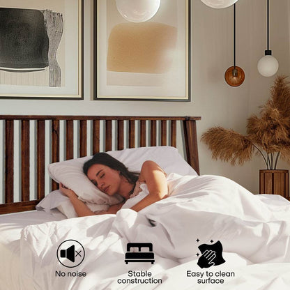 Cadre de lit en bois massif Kaylin