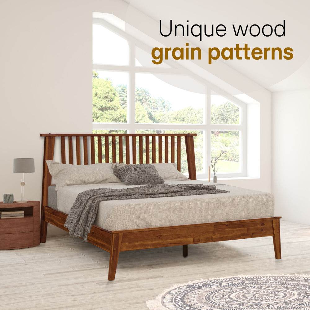 Cadre de lit plateforme en bois de luxe Kaylin
