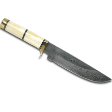 Haruto Bowie Knife - Camel Bone Handle 7.5 inch with leather Sheath