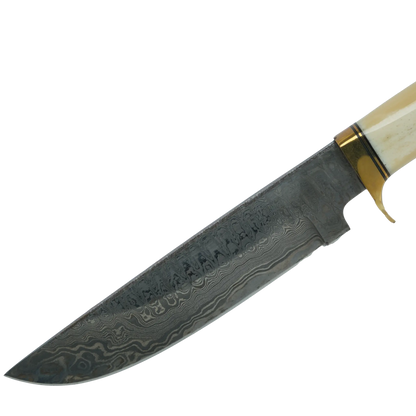 Couteau Bowie Haruto - Manche en os de chameau 7,5 pouces avec étui en cuir