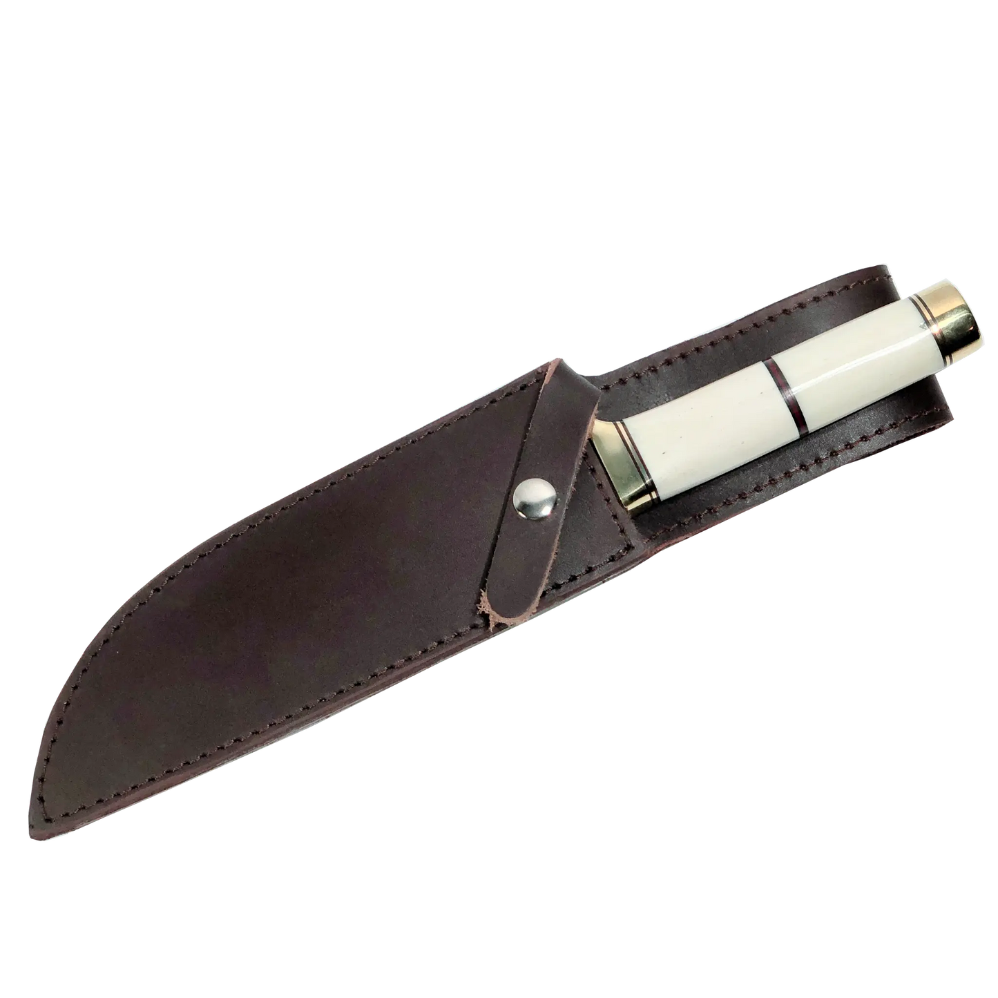 Couteau Bowie Haruto - Manche en os de chameau 7,5 pouces avec étui en cuir