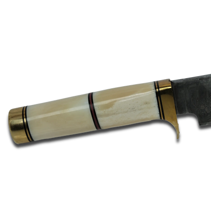 Couteau Bowie Haruto - Manche en os de chameau 7,5 pouces avec étui en cuir