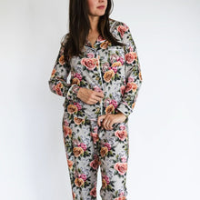 Ladies’ Bamboo Long Sleeve Button-Up Lounge Set | Antique Floral
