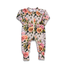 Bamboo Baby Zipper Footed Bodysuit | Antique Floral