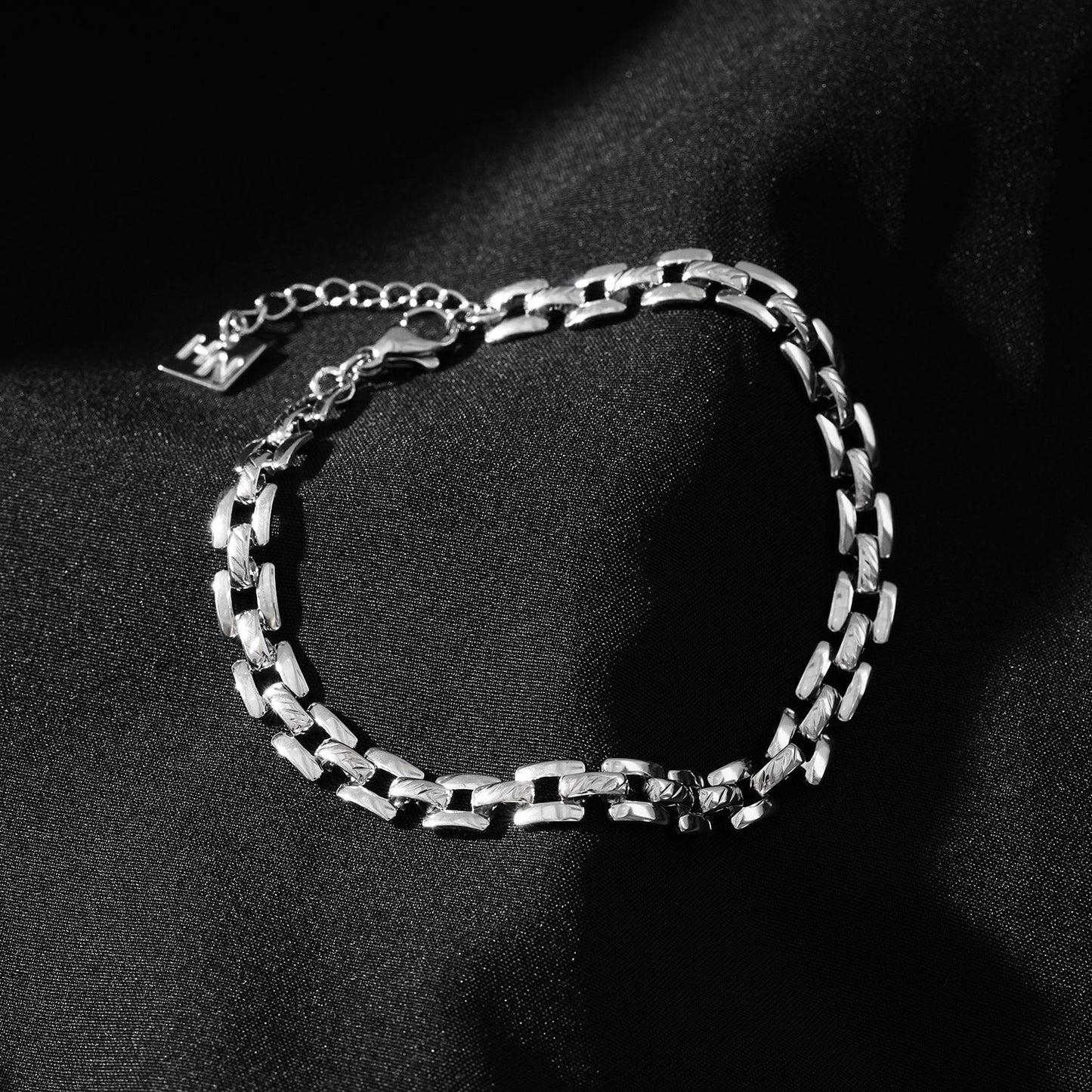 PROVINIA : Bracelet de montre au style rétro en argent