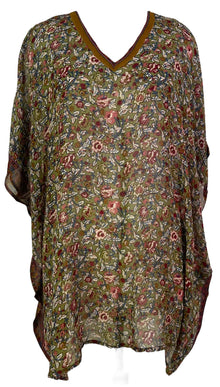 PRG6612 Tunique courte en pure soie Sheer Avatar sans fentes
