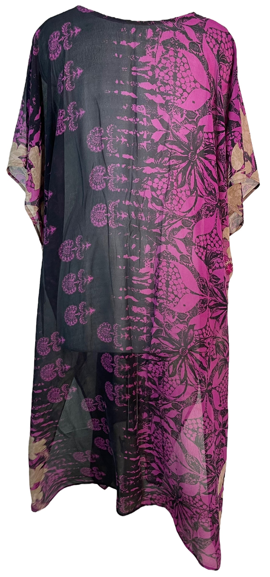 PRG6374 Kaftan long en pure soie transparente Avatar