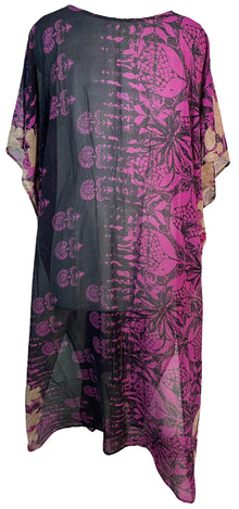 PRG6374 Kaftan long en pure soie transparente Avatar