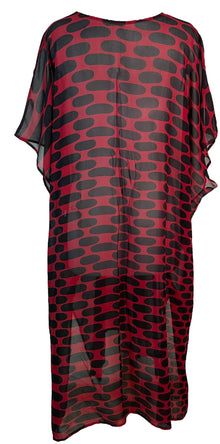 PRG6369 Kaftan long Sheer Avatar en pure soie