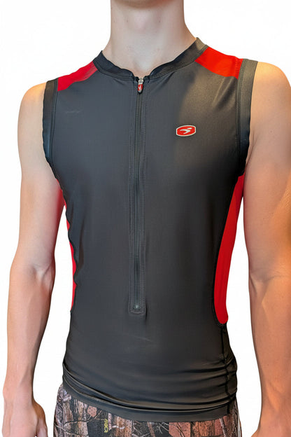 Sugoi Men's RS Tri Tank Tops with 13 inch Front Zip