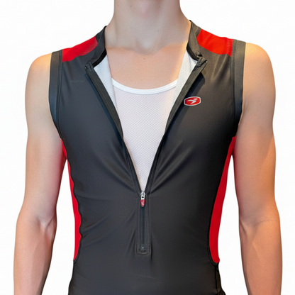 Sugoi Men's RS Tri Tank Tops with 13 inch Front Zip