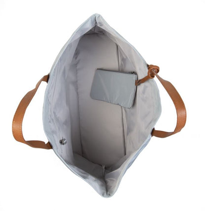 Effortlessly Stylish Grey Family Bag