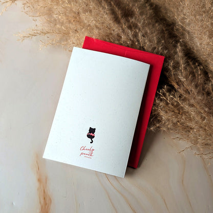 Carte mini « Esprit de Noël félin »