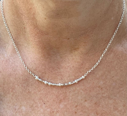 Collier perles code Morse
