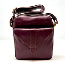 Petit sac en cuir Rouge bordeaux vernis — Nadine - PRÉCOMMANDE