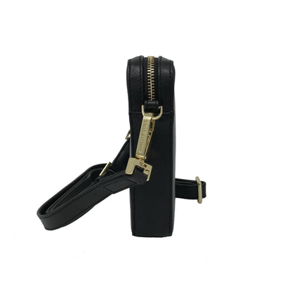 Black Leather Crossbody Bag | Marie-Pierre