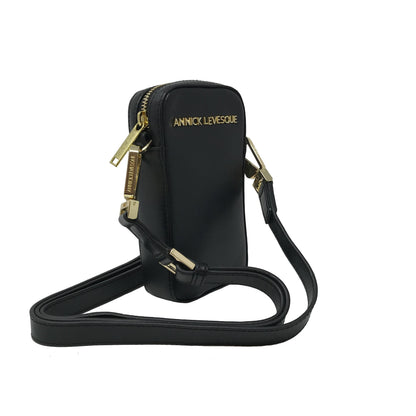 Black Leather Crossbody Bag | Marie-Pierre