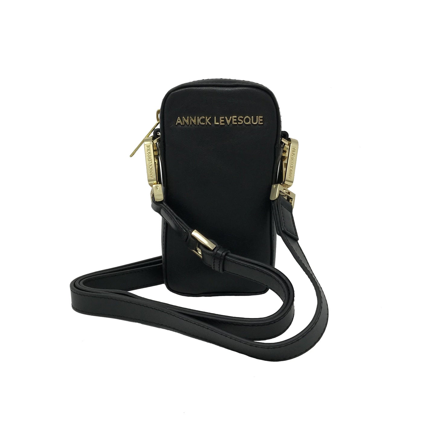 Black Leather Crossbody Bag | Marie-Pierre