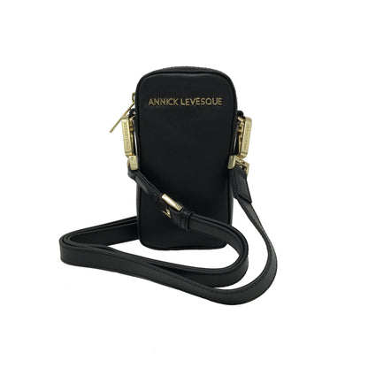 Black Leather Crossbody Bag | Marie-Pierre
