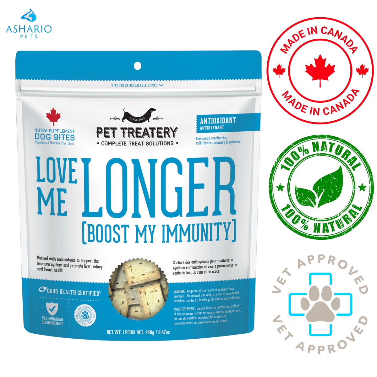 Granville Island Pet Treatery - Love Me Longer Boost My Immunity Dog Treats