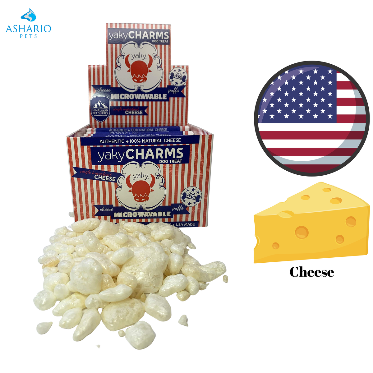Himalayan Pet Supply - Yaky Charms Cheese Popcorn Dog Treats