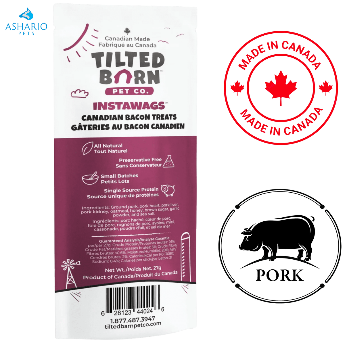 Tilted Barn - Canadian Bacon InstaWags Dog Treats