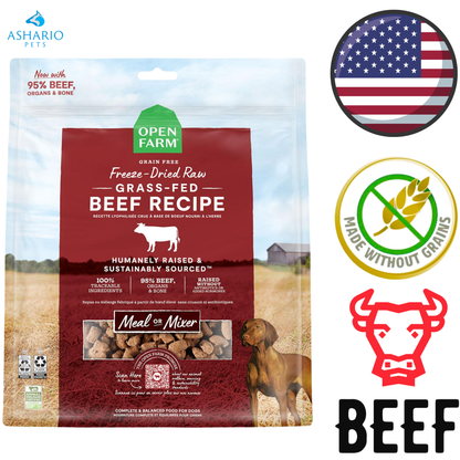 Open Farm - Grain Free Grass-Fed Beef Freeze Dried Dog Food
