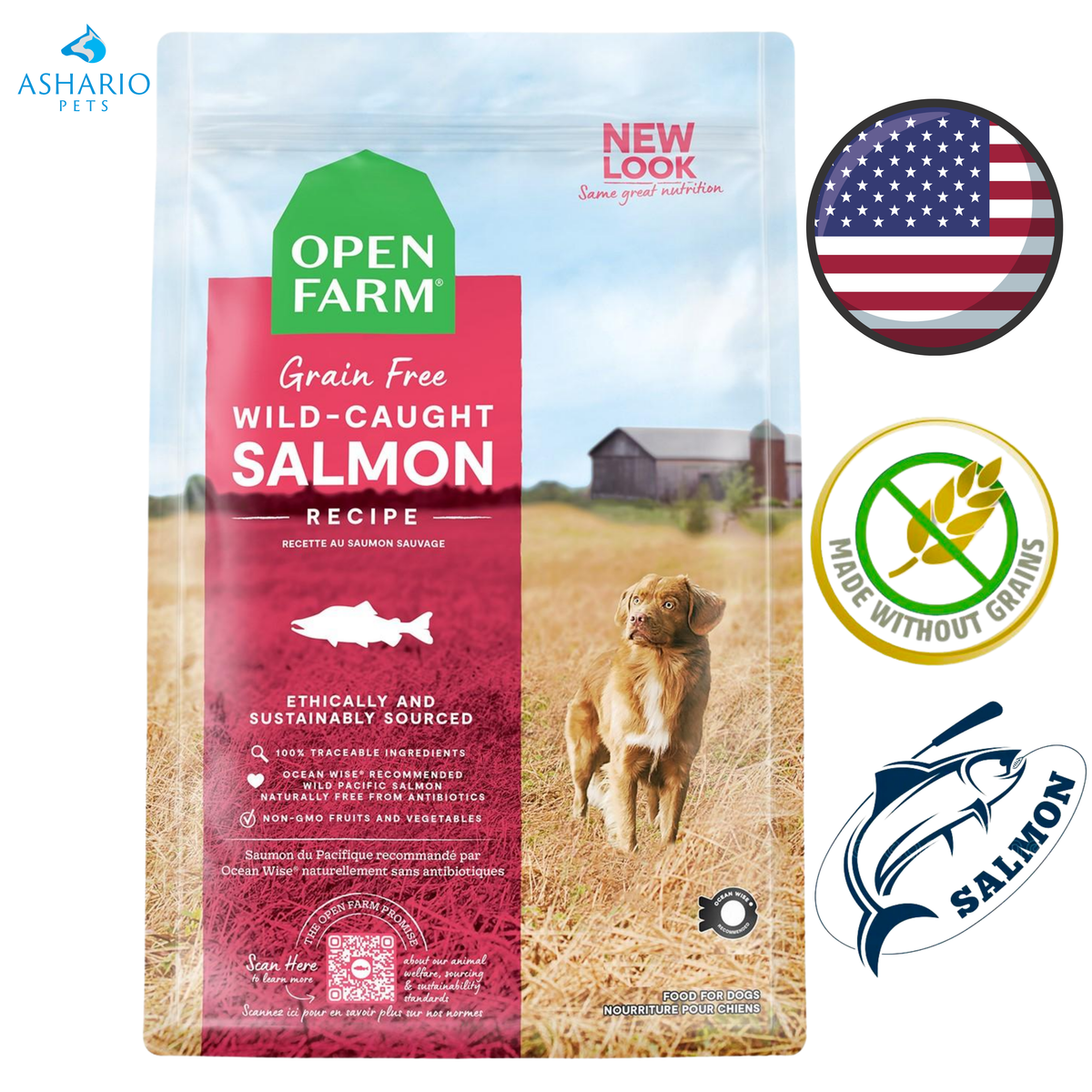 Open Farm - Grain Free Wild Caught Salmon Dry Dog Food