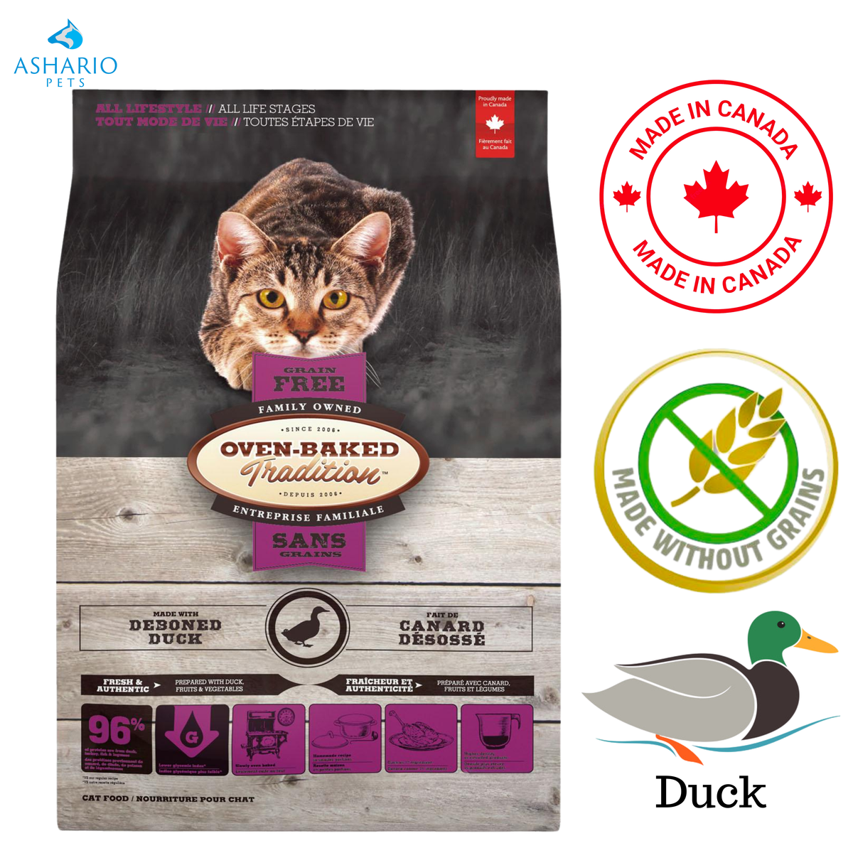 Oven-Baked Tradition - Grain Free Duck Dry Cat Food