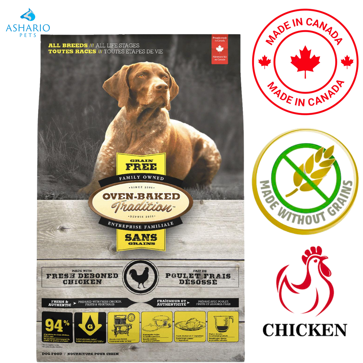 Oven-Baked Tradition - All Breeds All Life Stages Grain Free Chicken Dry Dog Food
