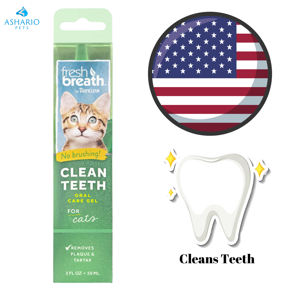 TropiClean - Teeth Oral Care Gel For Cats