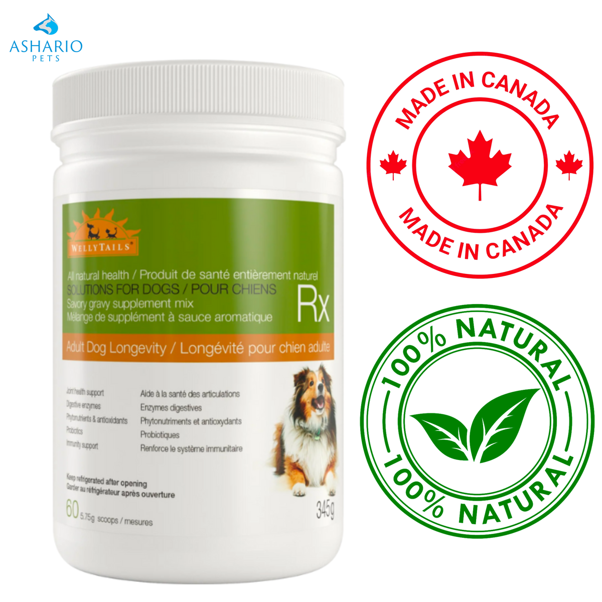 Wellytails - Adult Dog Longevity Rx Dog Supplement