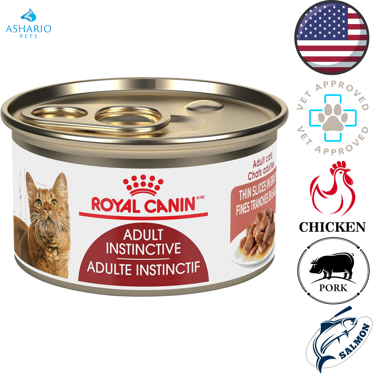 Royal Canin - Adult Instinctive Thin Slices In Gravy Adult Canned Cat Food