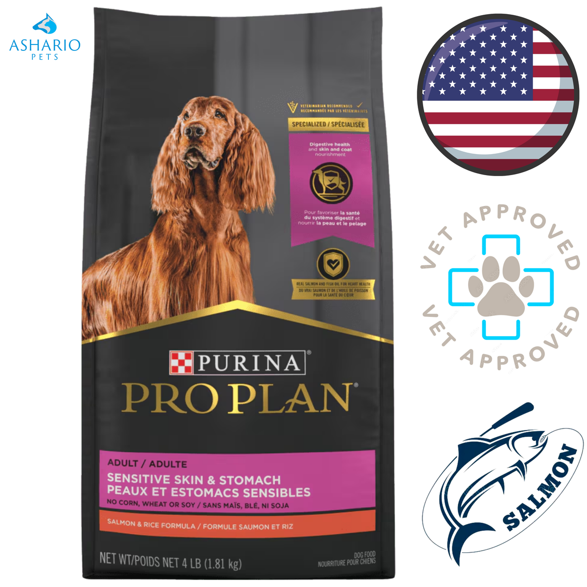 Purina - Pro Plan Specialized Sensitive Skin & Stomach Salmon & Rice Dry Dog Food